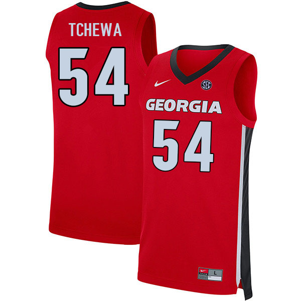 Men #54 Russel Tchewa Georgia Bulldogs College Basketball Jerseys Stitched Sale-Red